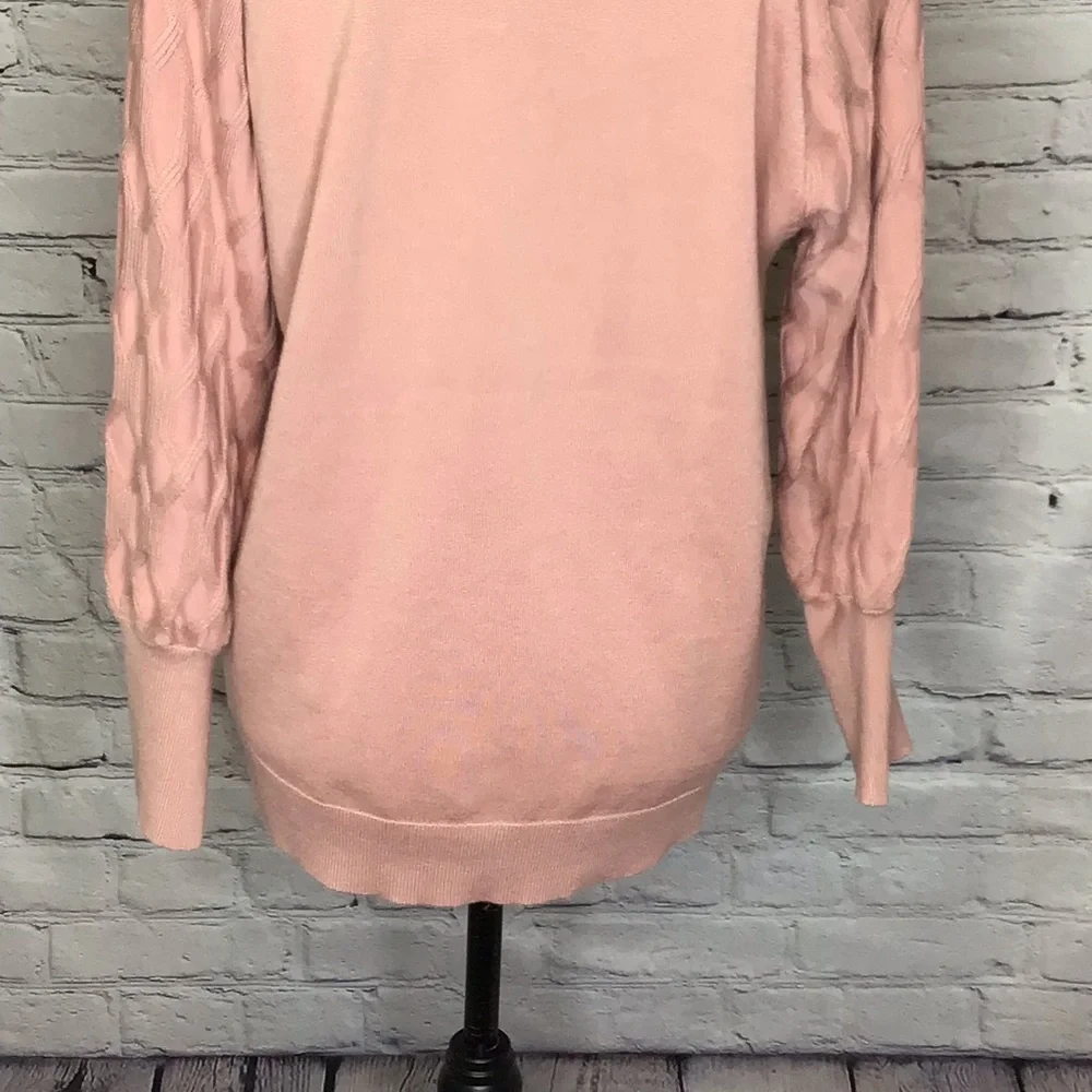 Cable & Gauge Dusty Pink Pullover Sweater XL